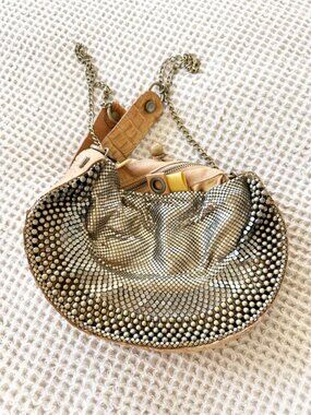 Laura B Collection Shoulder Bag Chainmail Disco Gold